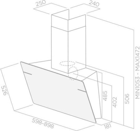 Кухонная вытяжка Elica L'essenza WH/A/90