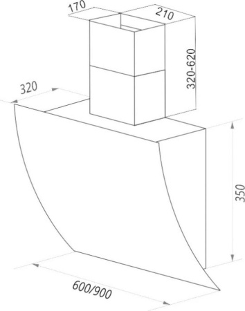 Кухонная вытяжка Maunfeld Sky Star 90
