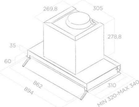 Кухонная вытяжка Elica Box In Plus Ixgl/A/90