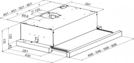 Кухонная вытяжка Candy CBT 6130/2N-07