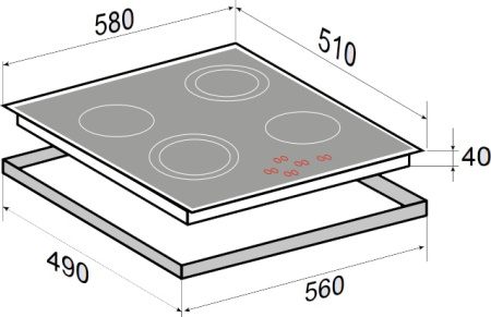 Варочная поверхность Zigmund & Shtain CNS 026.60 BX