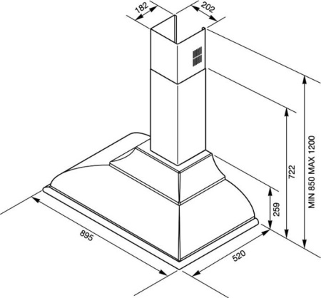 Кухонная вытяжка Smeg KC19BSE