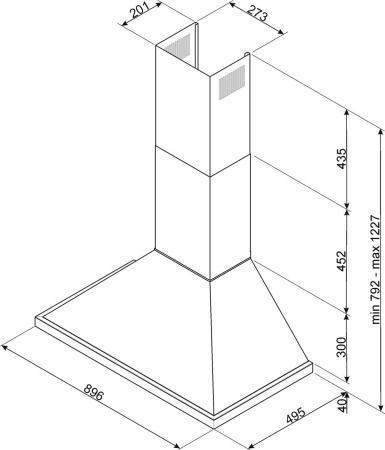 Кухонная вытяжка Smeg KPF9YW