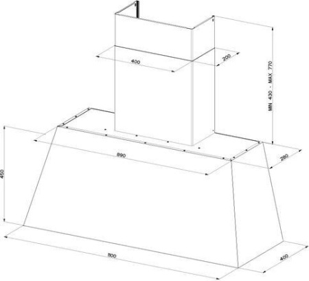 Кухонная вытяжка Faber Chloe XL CG Matt A110