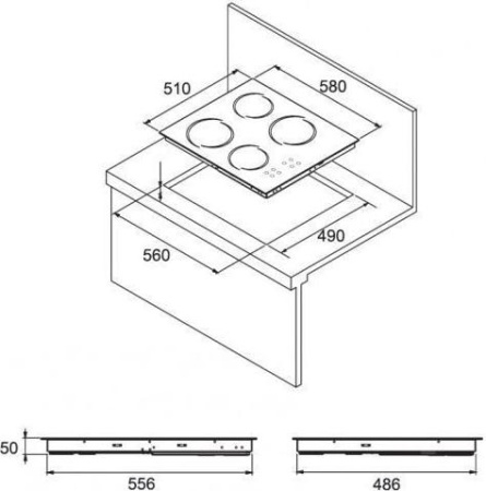 Варочная поверхность Kuppersberg FA 6VF01M