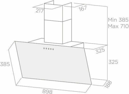 Кухонная вытяжка Elica Shire IX BL/A/90