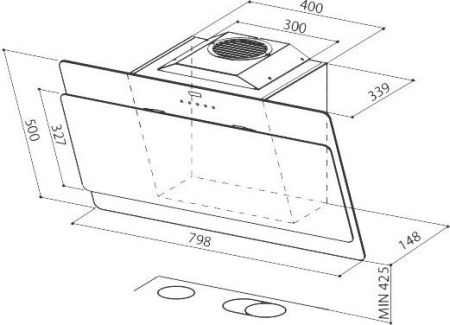 Кухонная вытяжка Faber Cocktail BK F80