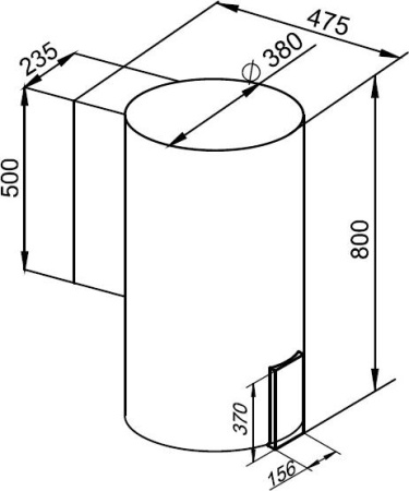 Кухонная вытяжка Kuppersberg WL-MOTUBA B
