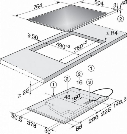 Варочная поверхность Miele KM 6629 RU EDST