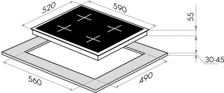Варочная поверхность Maunfeld EVI.594-FL2-BG