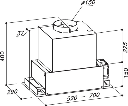 Кухонная вытяжка Sirius SL 907 52 IX