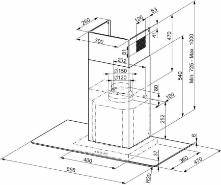 Кухонная вытяжка Smeg KFV92D