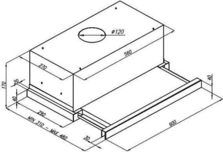 Кухонная вытяжка Kuppersberg Slimlux S 60 GW
