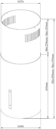 Кухонная вытяжка Korting KHA 39970 W Cylinder