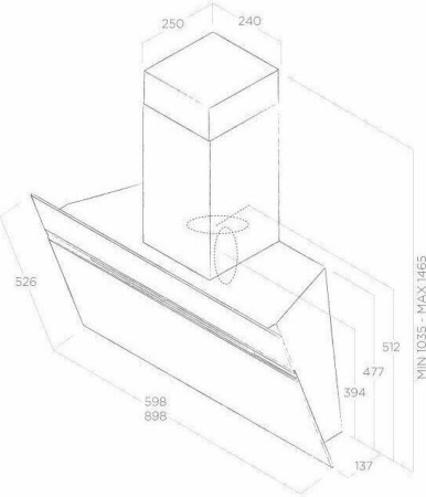 Кухонная вытяжка Elica Stripe BL/A/60/LX