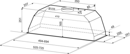 Кухонная вытяжка Krona Ameli 600 inox S