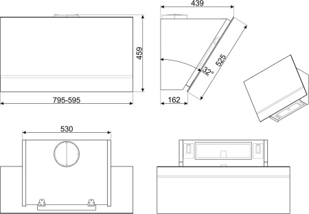 Кухонная вытяжка Smeg KV28B