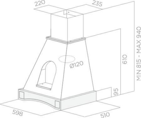 Кухонная вытяжка Elica Mensola WH/A/60