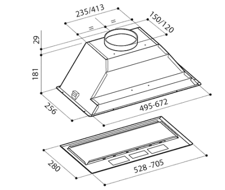 Кухонная вытяжка Rainford RCH-5701