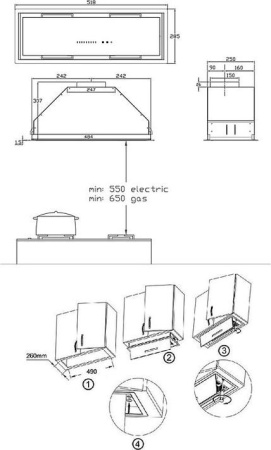 Кухонная вытяжка Korting KHI 6997 X