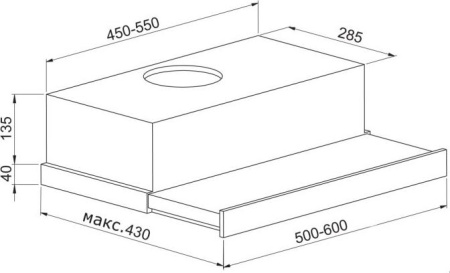 Кухонная вытяжка Korting KHP 5517 GNX