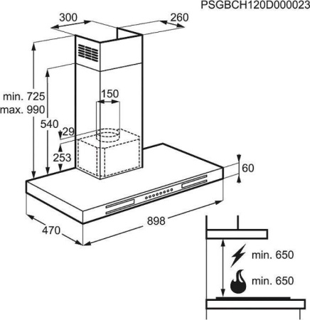Кухонная вытяжка AEG X 69454 MD10