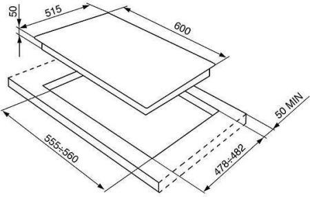 Варочная поверхность Smeg SI5643B