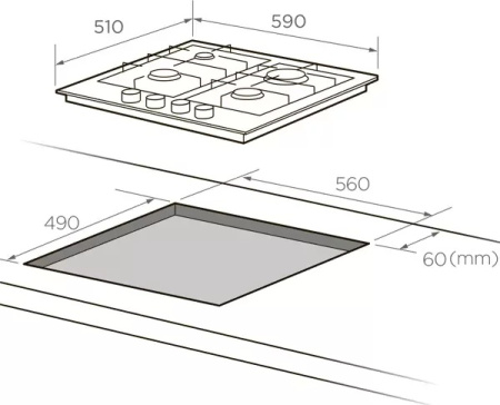Варочная поверхность Midea MG7560TGB