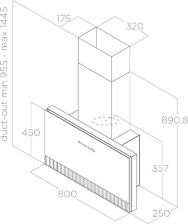 Кухонная вытяжка Elica Super Plat Bl/f/80