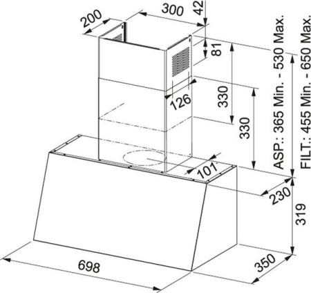 Кухонная вытяжка Franke Trendline Plus BK 70