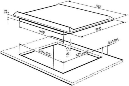 Варочная поверхность Smeg SE70SGH-5