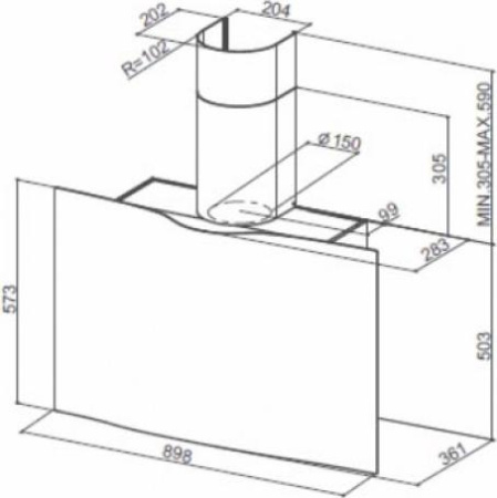 Кухонная вытяжка Faber Veil WH Matt A90