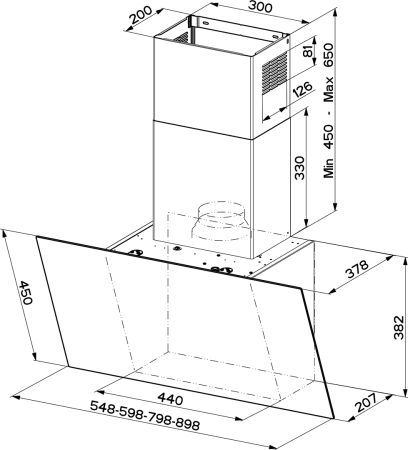 Кухонная вытяжка Faber Daisy EG6 LED BK A55