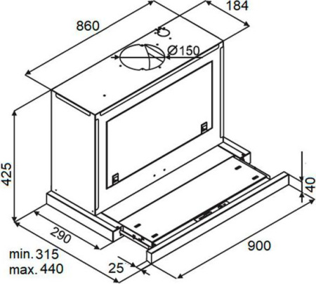 Кухонная вытяжка Kuppersberg Slimbox 90 GW