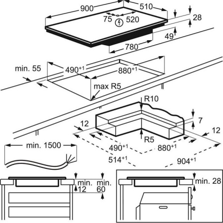 Варочная поверхность AEG IKE 95454 IB