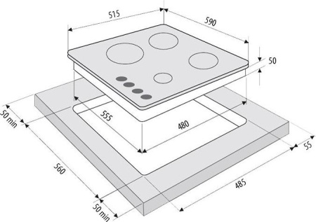 Варочная поверхность Fornelli PGT 60 CALORE