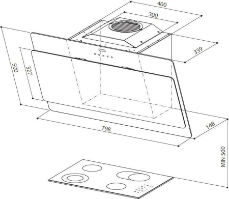Кухонная вытяжка Faber Cocktail WH A80 EG8