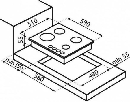 Варочная поверхность Ardesia SL 64 GTX