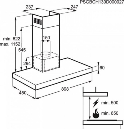 Кухонная вытяжка Zanussi ZHC 92661XA