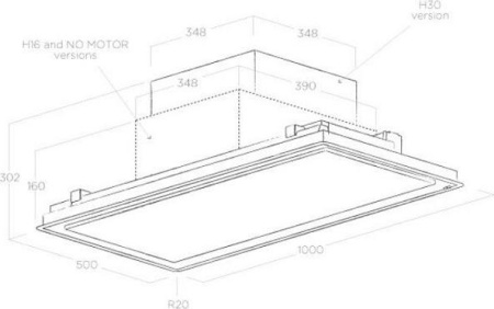Кухонная вытяжка Elica Illusion H30 BL/A/100