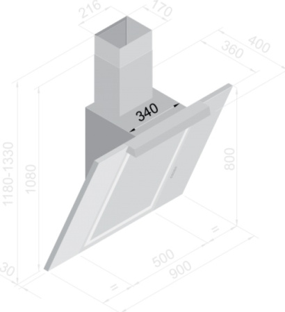 Кухонная вытяжка Beltratto CPG 90I