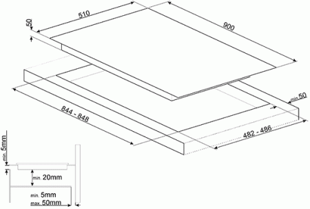 Варочная поверхность Smeg PM6912WLDX