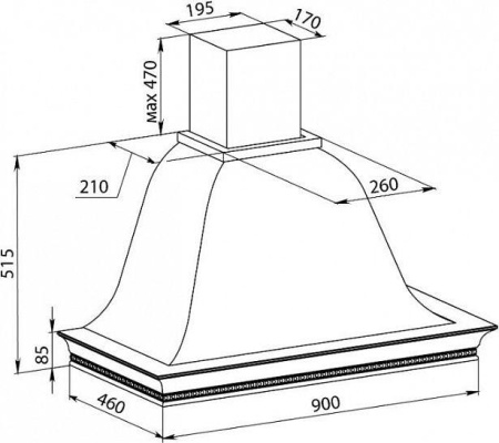 Кухонная вытяжка Vialona Cappe Беатриче S KP inca 550 60