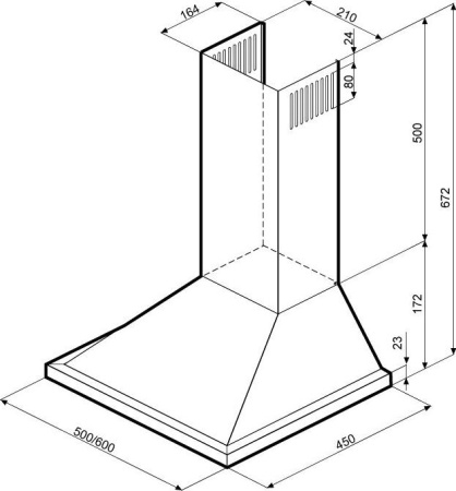 Кухонная вытяжка Krona Bella PB 500