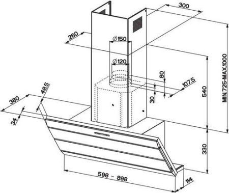 Кухонная вытяжка Faber Orizzonte Plus EG8 X A60 Active