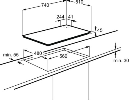Варочная поверхность AEG HKR 75540NB