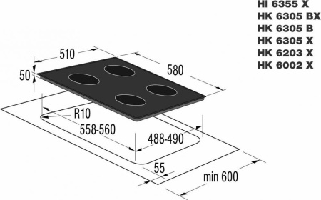 Варочная поверхность Korting HK 6203 X