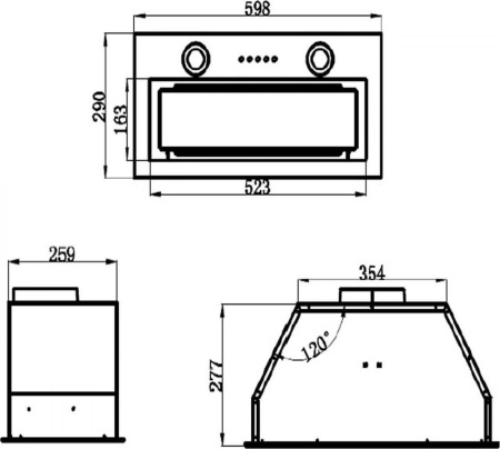Кухонная вытяжка Maunfeld Trapeze 602IG