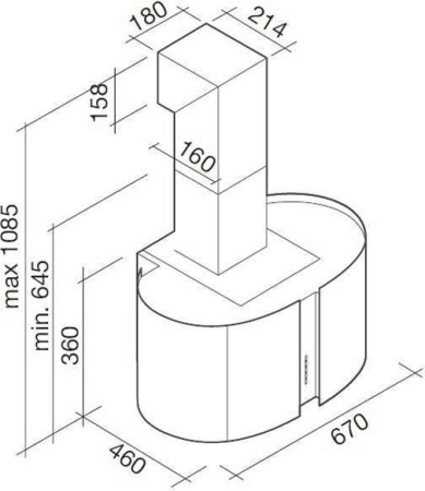 Кухонная вытяжка Falmec Mirabilia 67 Fenice Vetro 800 ECP
