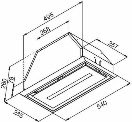Кухонная вытяжка Kuppersberg Inbox 54 W